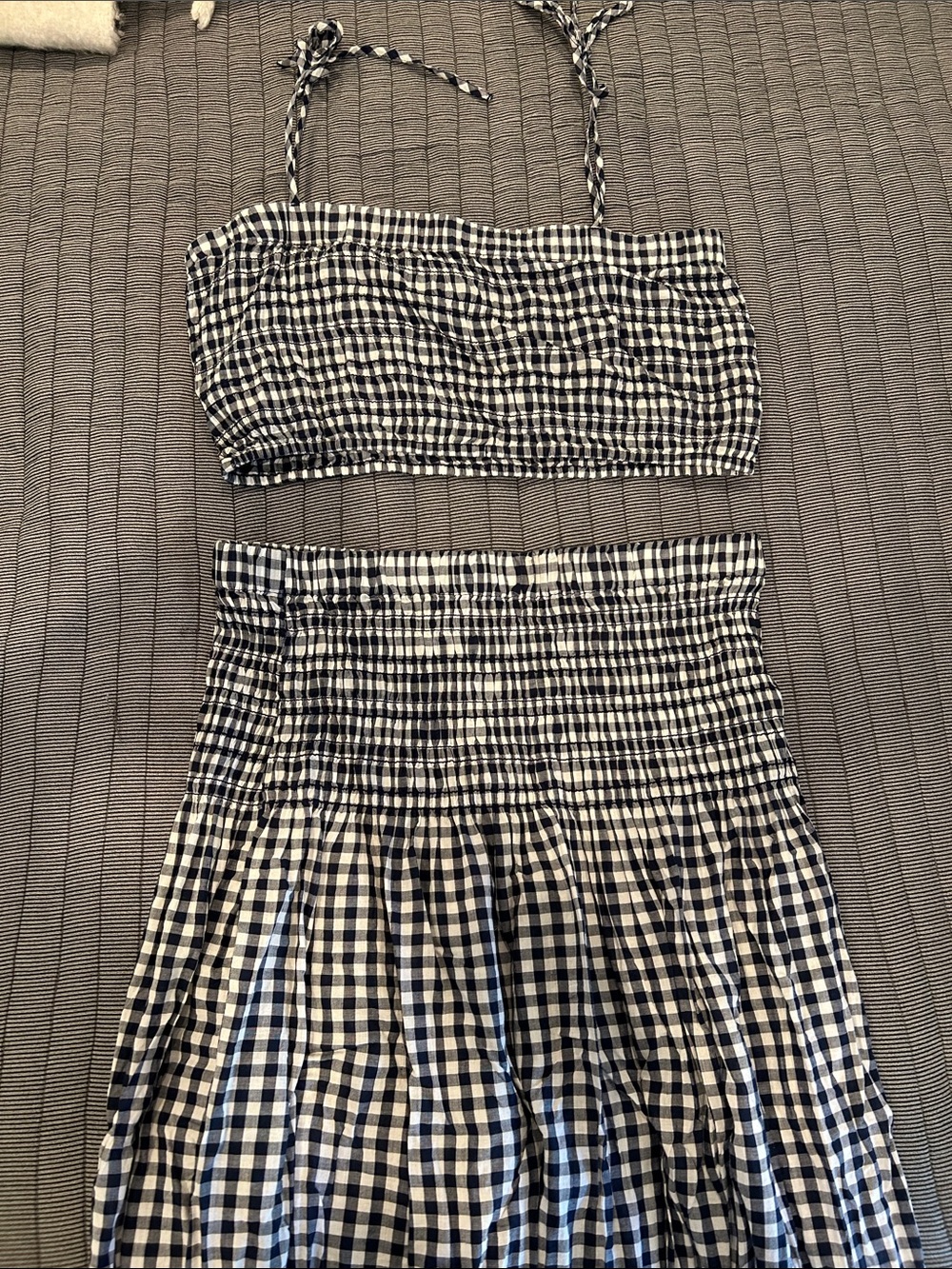 J. Crew Black and White Gingham Maxi Skirt Set - Picture 3 of 4